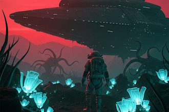 draw sci fi illustration and sci fi art for you