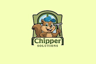 design chipper face squirrel character required logo