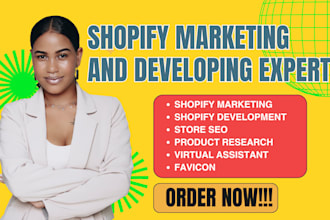 shopify ecommerce website development marketing seo favicon virtual assistant