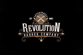 design a creative and unique barbershop logo