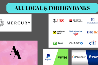 create a USA business bank account for non residents and llc owners, mercury