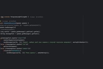 create a custom telegram bot using java and telegram bots API