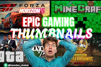 design amazing gaming thumbnails which can 10x your CTR