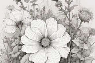 draw your flowers fruits vegetable and botanical plants