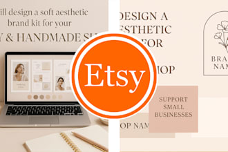 design a soft aesthetic brand kit for your etsy or handmade shop