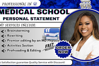 proofread and edit your personal statement for medical school, sop