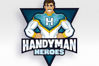 design premium handyman heroes logo