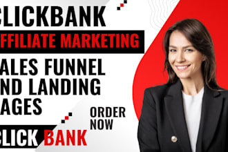 build clickbank affiliate marketing sales funnel and landing page