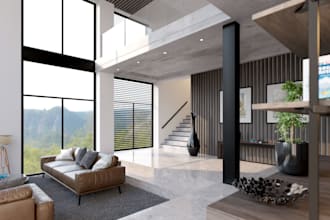 realistic 3d architecture construction  realistic 3d office interior,3ds max