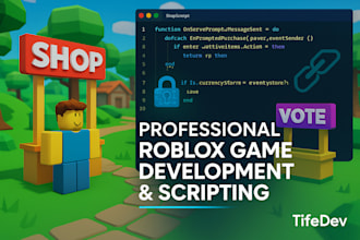 develop any roblox game and script as a pro roblox scripter