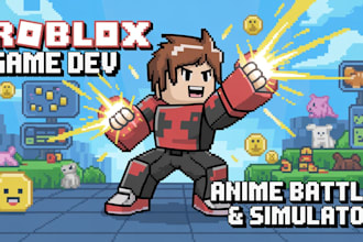create a full anime battle game or simulator game in roblox
