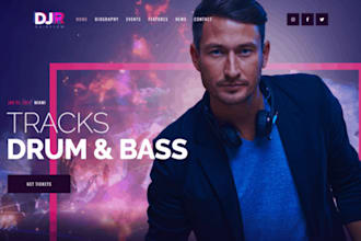build music dj website artist band record label dj website with online booking