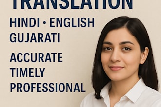 professionally translate books and stories in english hindi and gujarati