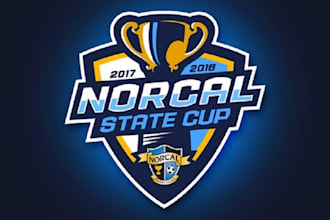 design particular football norcal state cup logo