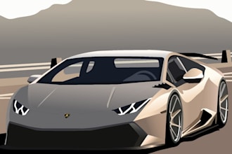 draw automotive car illustrations or vector car illustration