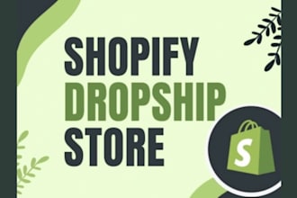 design shopify ecomerce dropshipping store shopify