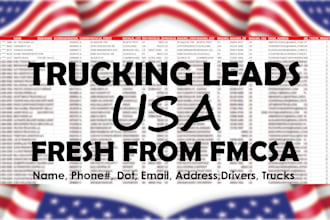 provide fresh 1000 trucking companies leads from carrier database