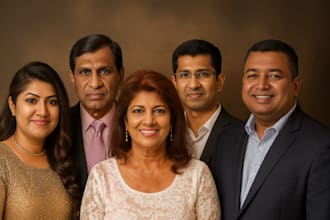 create realistic group portraits from separate photos