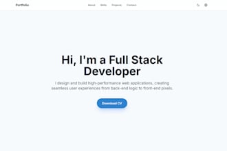 create a modern, responsive one page website or landing page