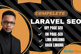 do laravel SEO, shopify optimization, and backlinks