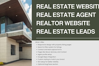 design real estate website real estate agent realtor website real estate leads