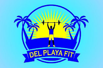 design super tropical themed personal training logo
