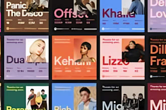 design spotify music promotion banner album cover spotify streams ads campaign