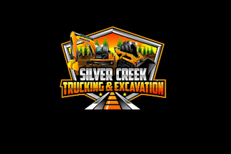 create exclusive and marvelous skidsteer and excavator logo design