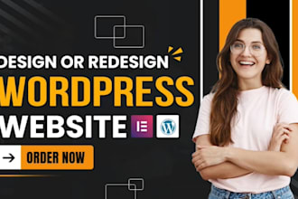 create wordpress website design or redesign wordpress website