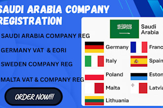 do vat and company registration in saudi arabia, germany, malta, and sweden