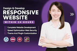 design and develop responsive website within 24h