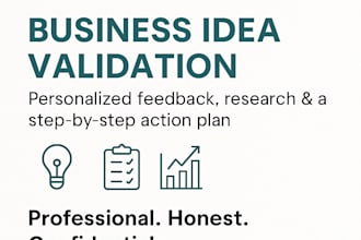 validate your business idea and create your action plan
