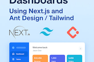 create professional admin dashboards using nextjs and ant design or tailwind