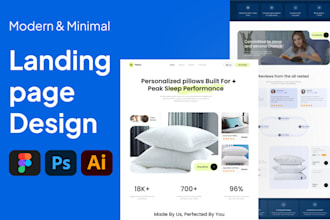 design a creative landing page or website