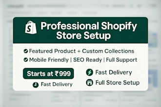 create design and manage shopify store for selling product
