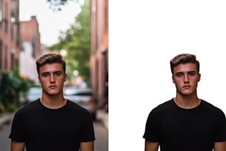 professionally remove background from image cut out photos