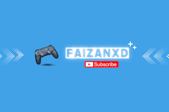make a gaming logo and background banner
