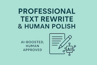 rewrite, paraphrase or enhance your text using ai and human polish