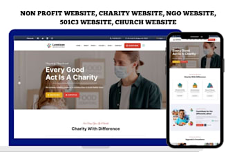 non profit website charity website ngo website 501c3 website church website