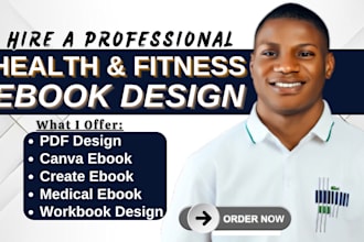 create kdp ebook health and fitness book lead magnet on canva workbook design