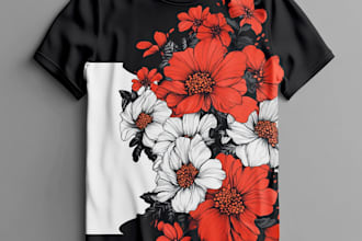 create custom graphic t shirt design cartoon illustration