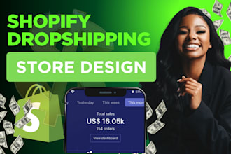 design, redesign shopify ecommerce website, shopify dropshipping store design
