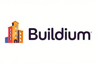 design building mascot logo with unlimited revision