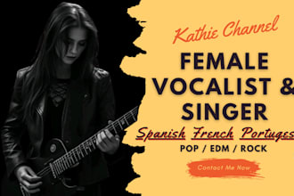 be your female singer in english french portuguese spanish vocalist pop edm rock