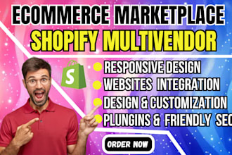 develop create shopify multi vendor website ecommerce marketplace online store