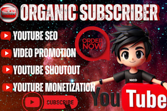 organic usa,uk youtube shoutout promotion complete monetize views and subscriber