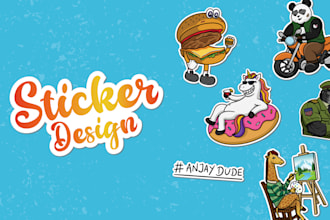 draw unique custom illustrations for stickers