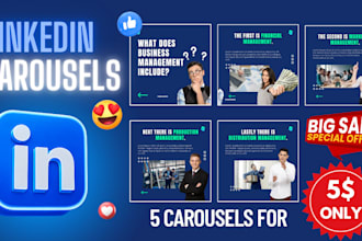 design linkedin and instagram carousels