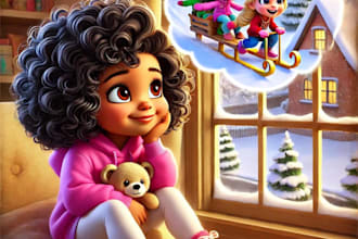 do children story book illustration, children story book illustration