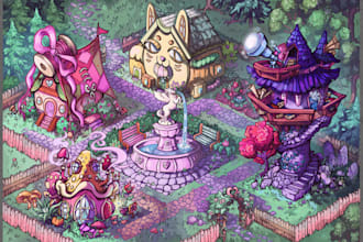 create a detailed fantasy rpg map for dnd, books, board game, or video games